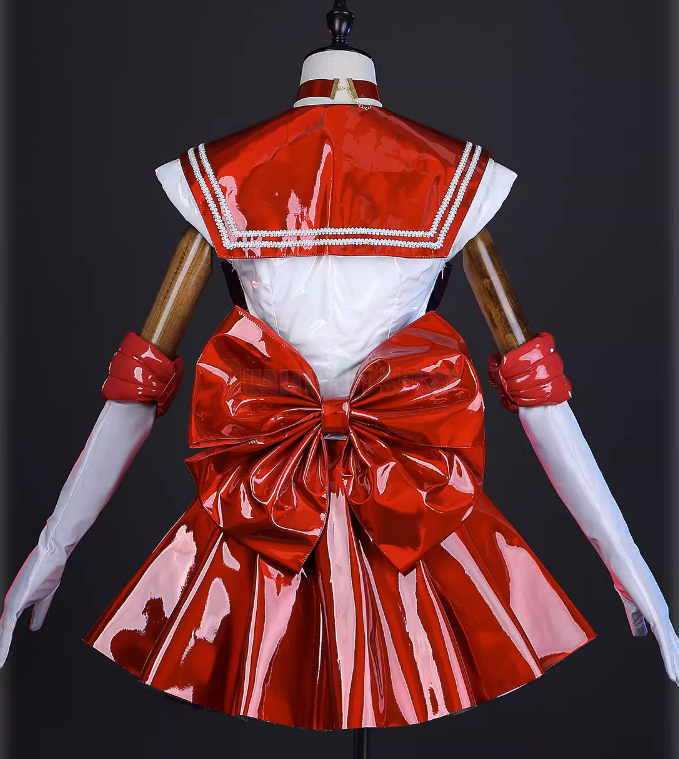 Sailor Moon Hino Rei Sailor Mars Red Uniform Dress Outfits Halloween Cosplay Costume main image 1