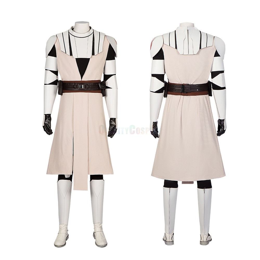 Star Wars Obi Wan White Armor Cosplay Costume 