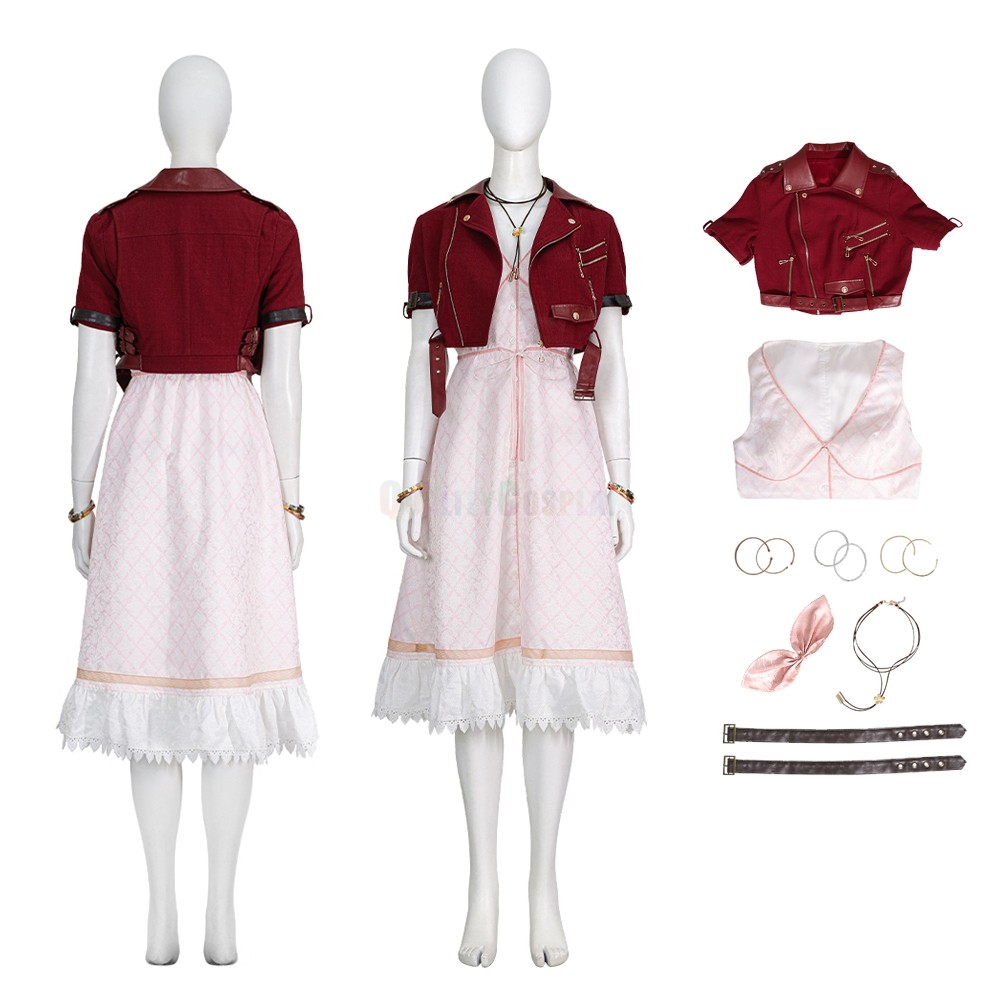 Final Fantasy VII Rebirth Aerith Cosplay Costumes Upgraded Version