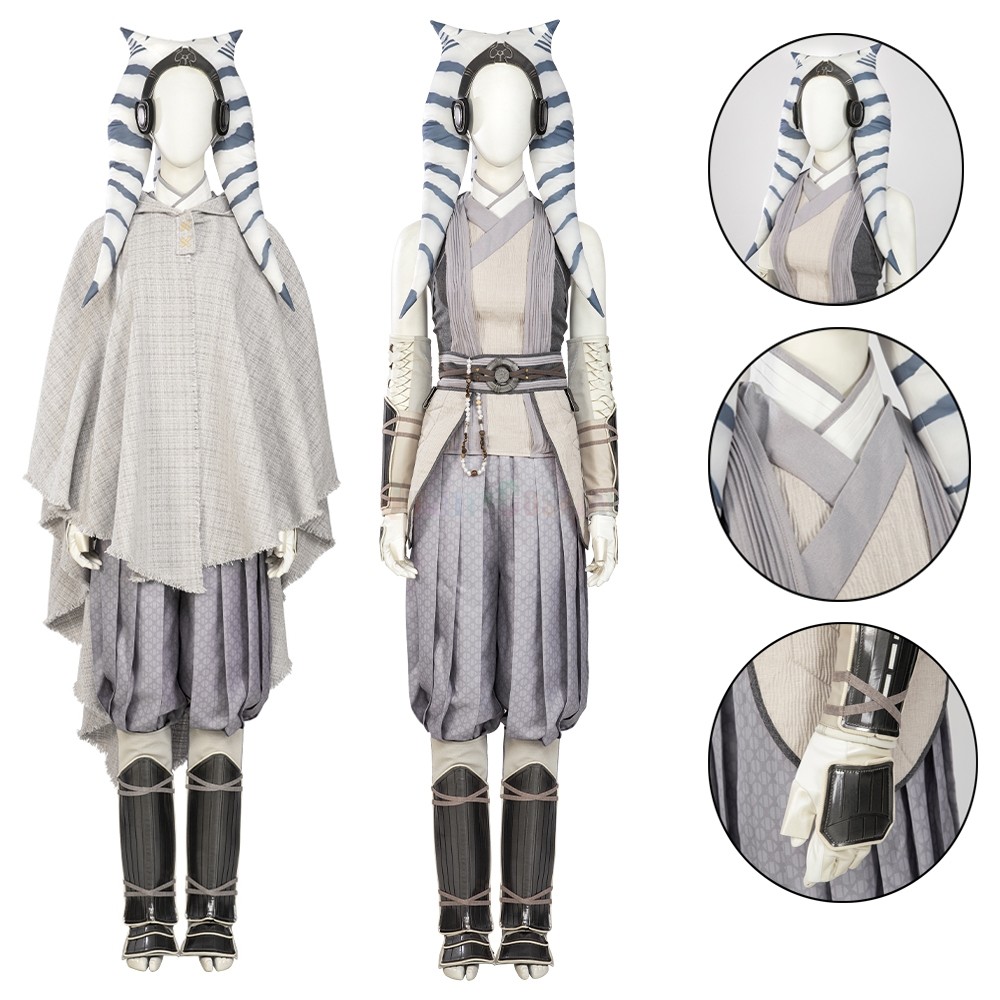 Star Wars Ahsoka Classic White Suit Cosplay Costumes