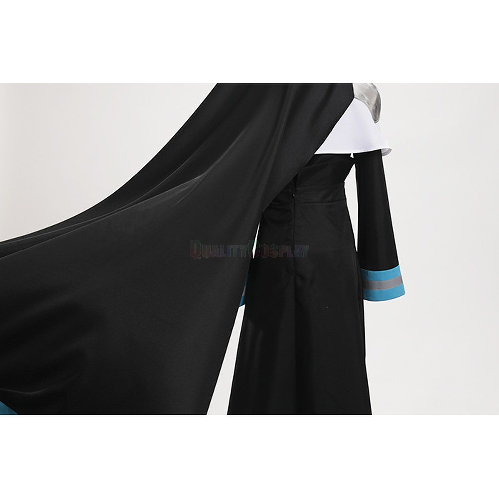Fire Force Sister Iris Cosplay Costume Black Nun Robe With Veil And ...