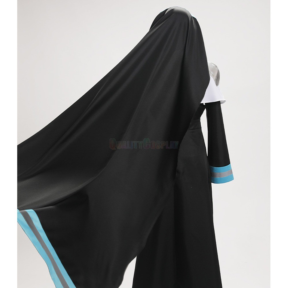 Fire Force Sister Iris Cosplay Costume Black Nun Robe With Veil And ...