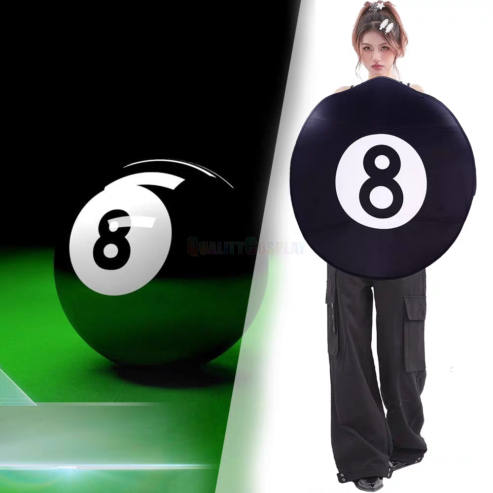 Halloween No.8 Table Tennis Cosplay Costume Funny Black 8 Costume