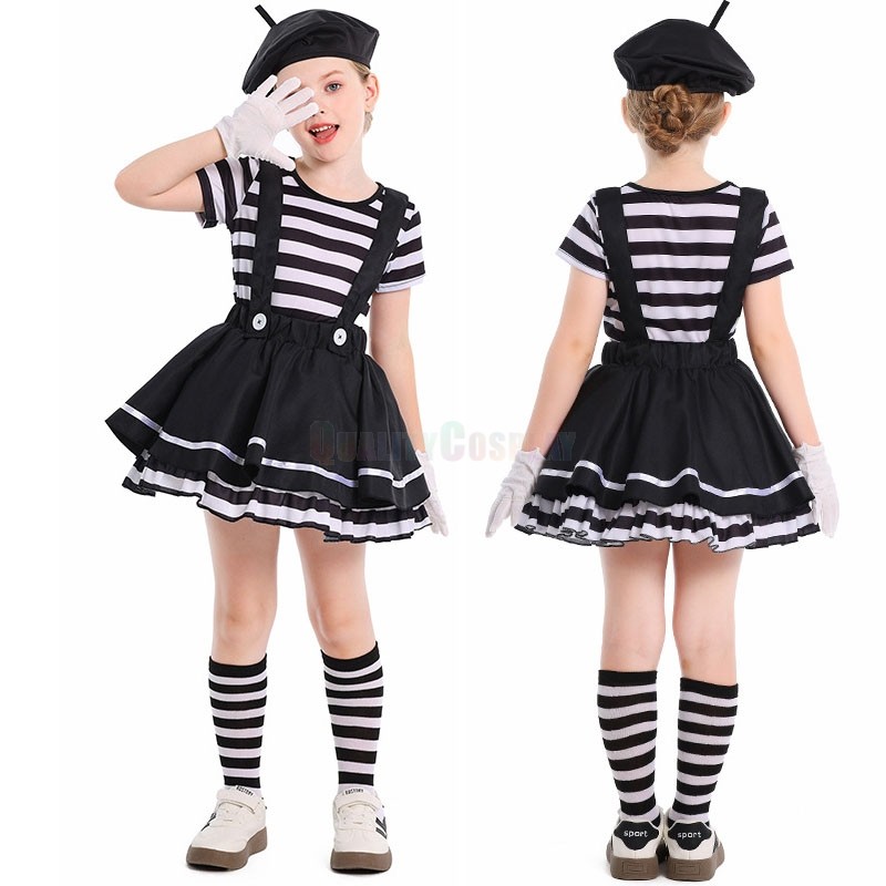 Halloween Comedy Girl European and American Stage Performance Clown Costume