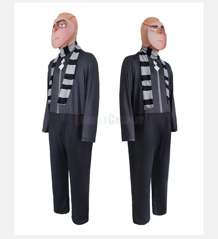 Despicable Me Gru Cosplay Jumpsuit For Halloween Costume Adults & Kids ...