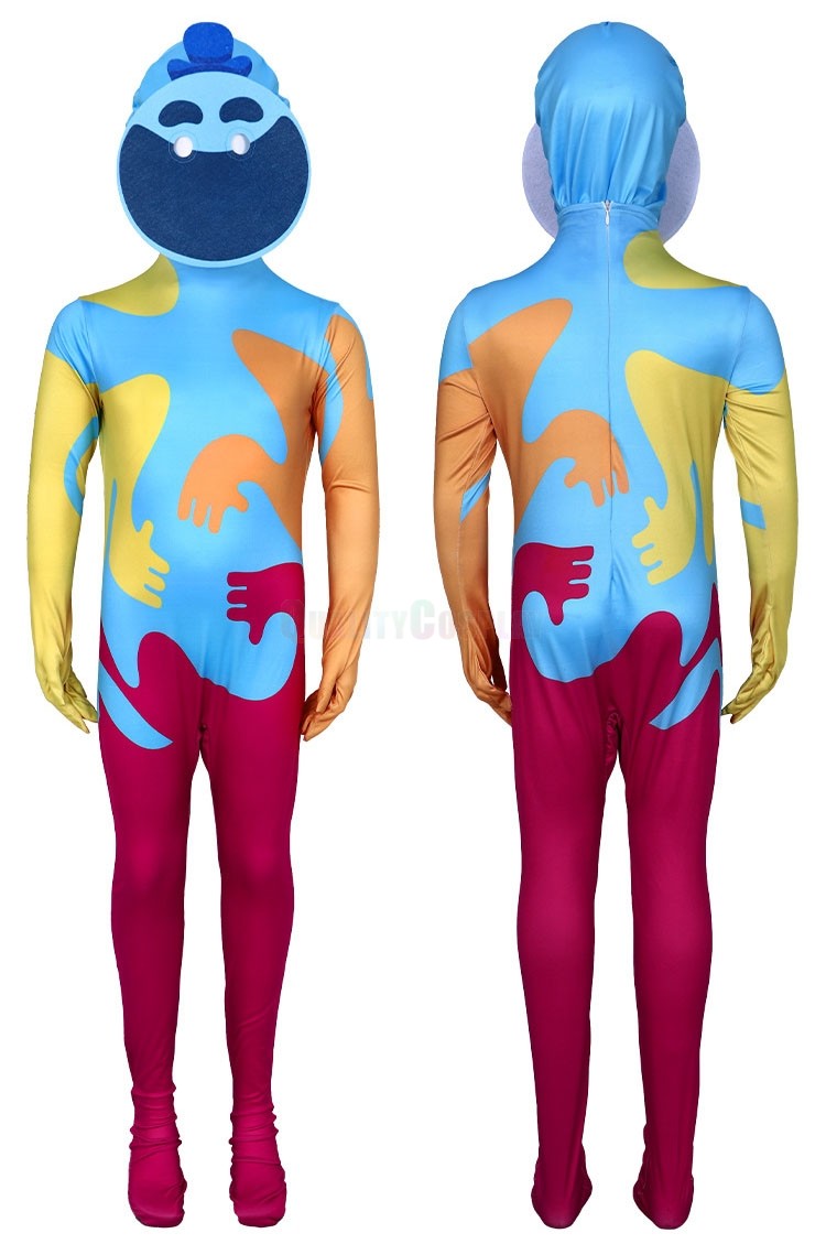 Huggy Cosplays Poppy Playtime Chapter 4 Huggy Wuggy Onesie Family Halloween Cosplay ...