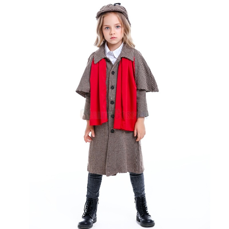 Halloween Great Detective Sherlock Holmes Children's Cosplay Costume