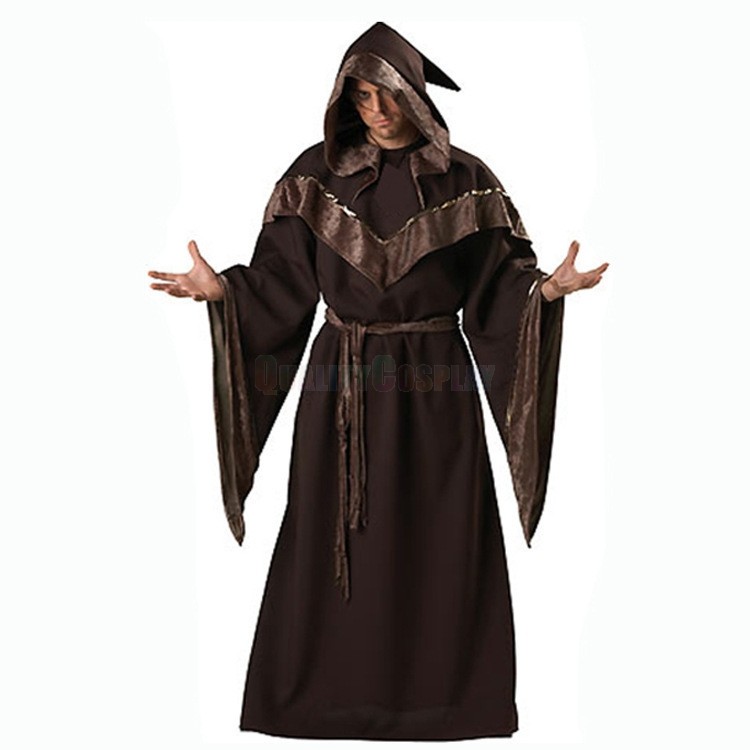 Halloween Adult Men's Sorcerer Robe Costumes 