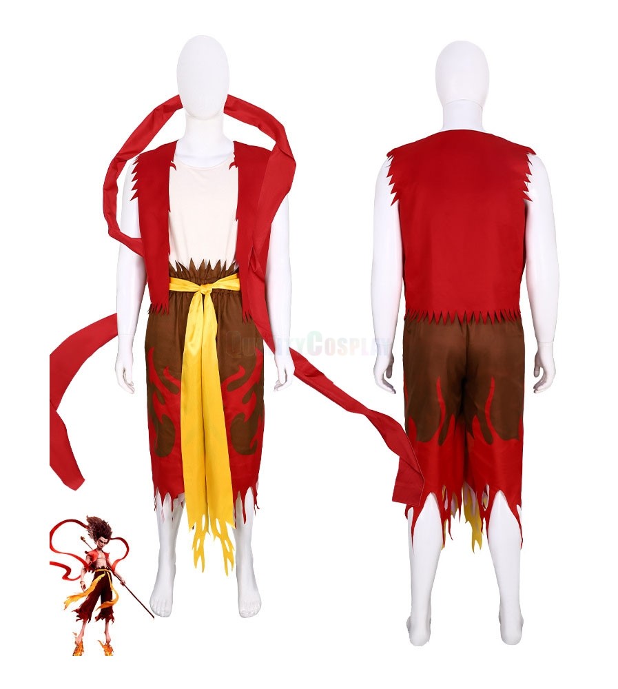 Halloween Anime Ne Zha Cosplay Costume For Adult