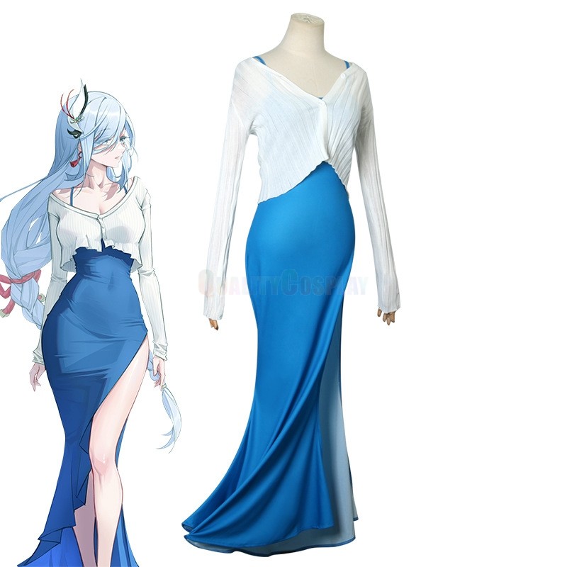 Genshin Impact Shenhe Cosplay Casual Wear Costume