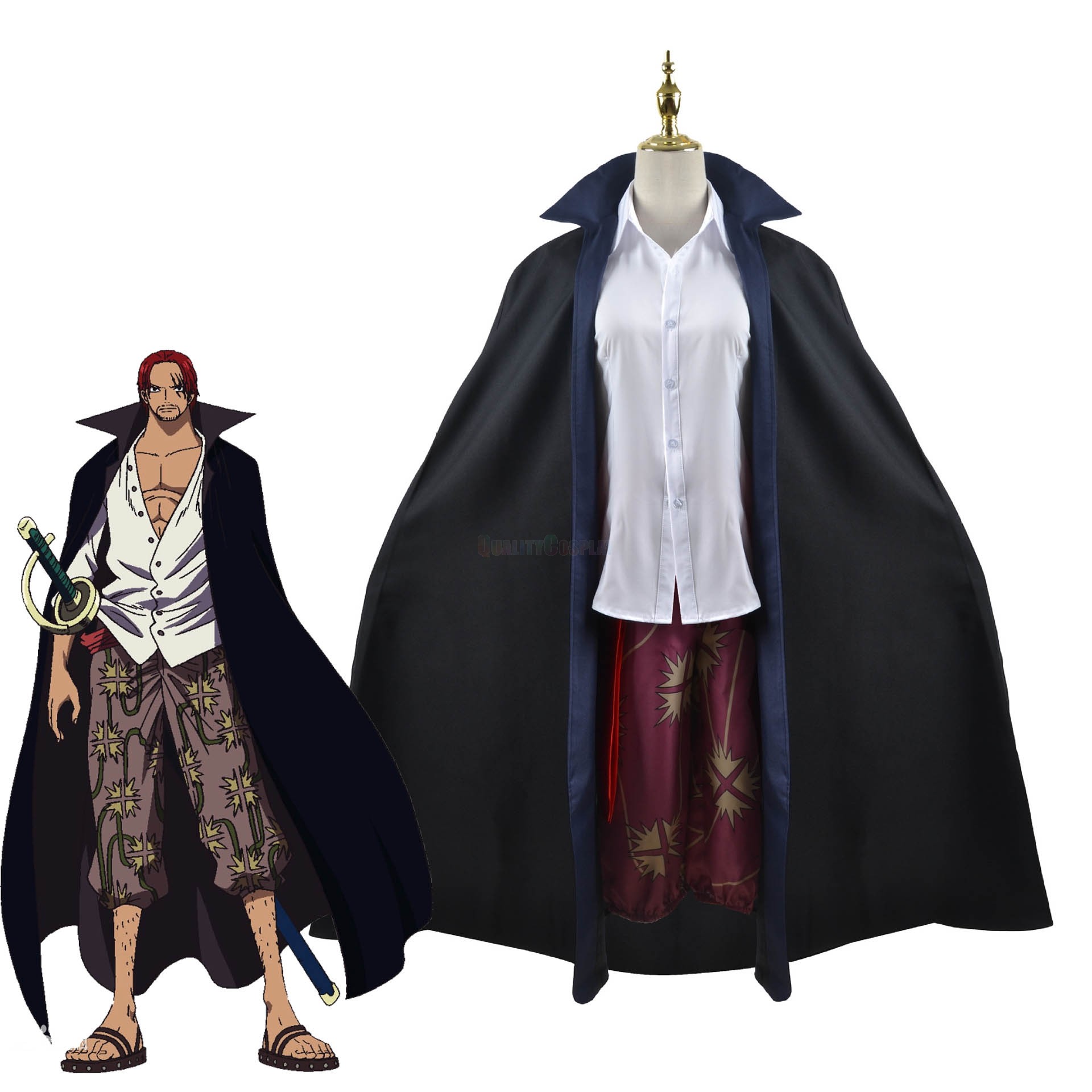 One Piece Film Red Shanks Cosplay Costume