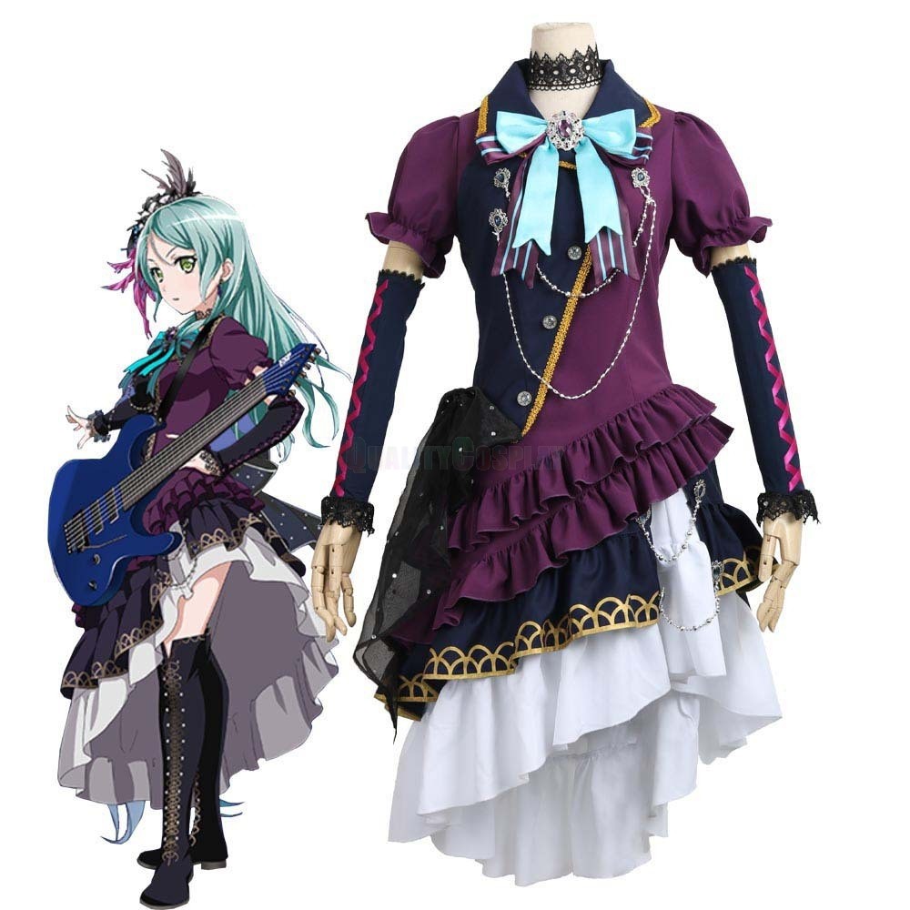 BanG Dream! Roselia Hikawa Sayo Black Shout Cosplay Costume