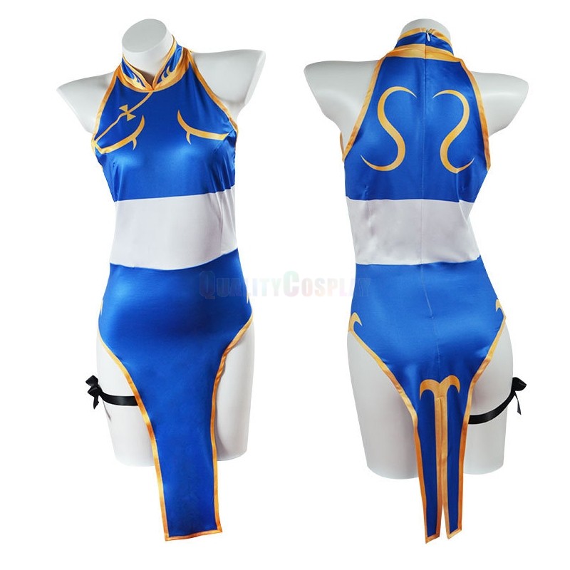 Street Fighter Chun Li Swimsuit Cosplay Costume