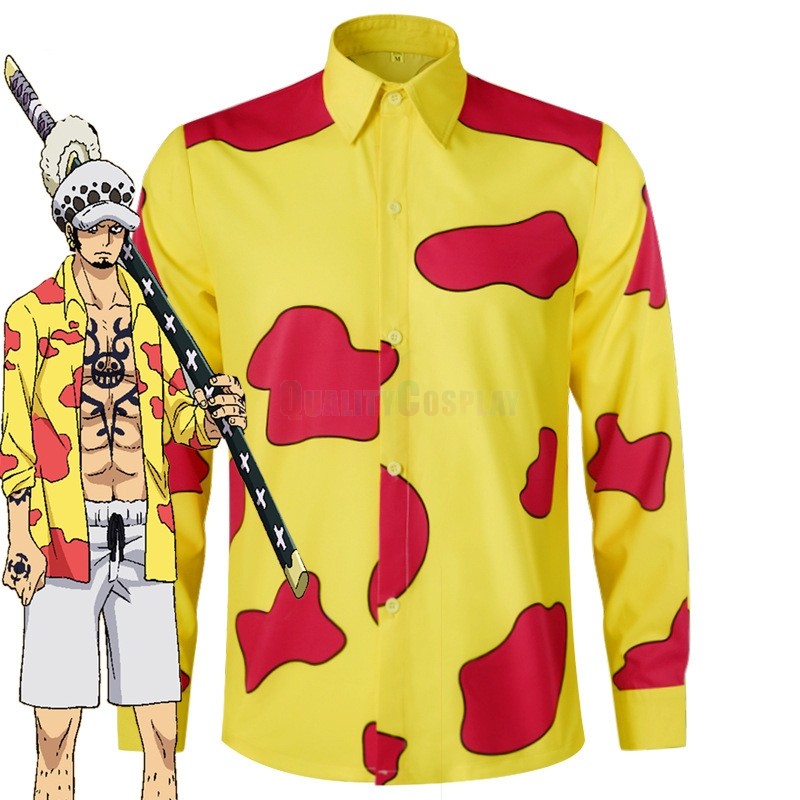 One Piece Film Red Trafalgar D. Water Law Cosplay Costume Only Shirt