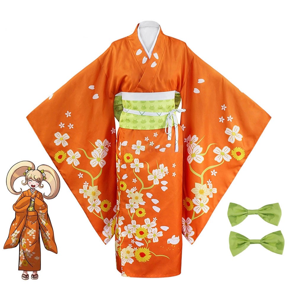Danganronpa 2 Saionji Hiyoko Kimono Cosplay Costume