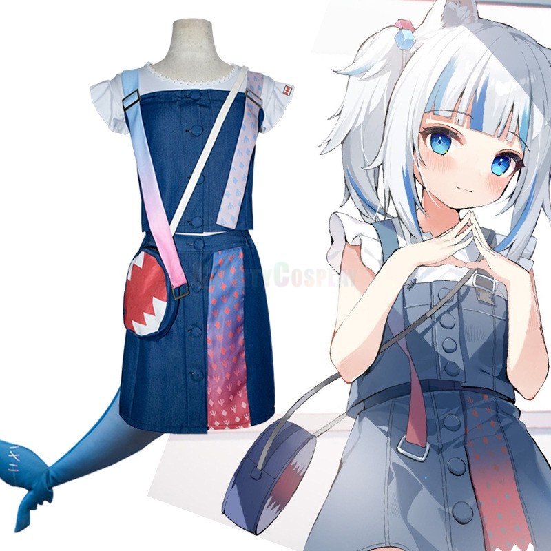 Hololive Vtuber Youtuber Gawr Gura Cosplay Costume