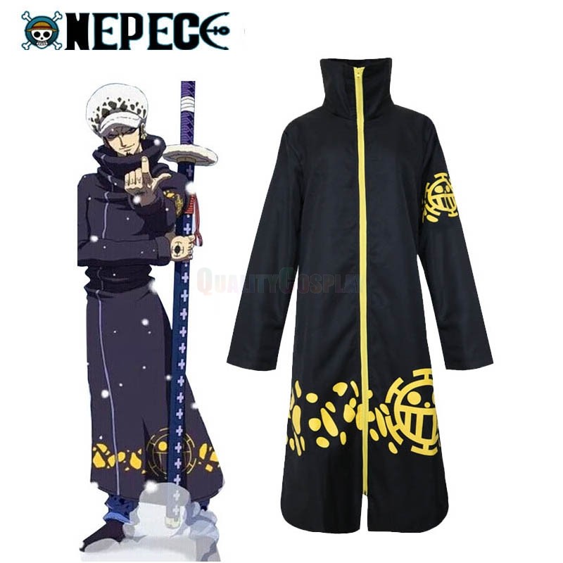 One Piece Trafalgar D. Water Law Cloak Cosplay Costume 