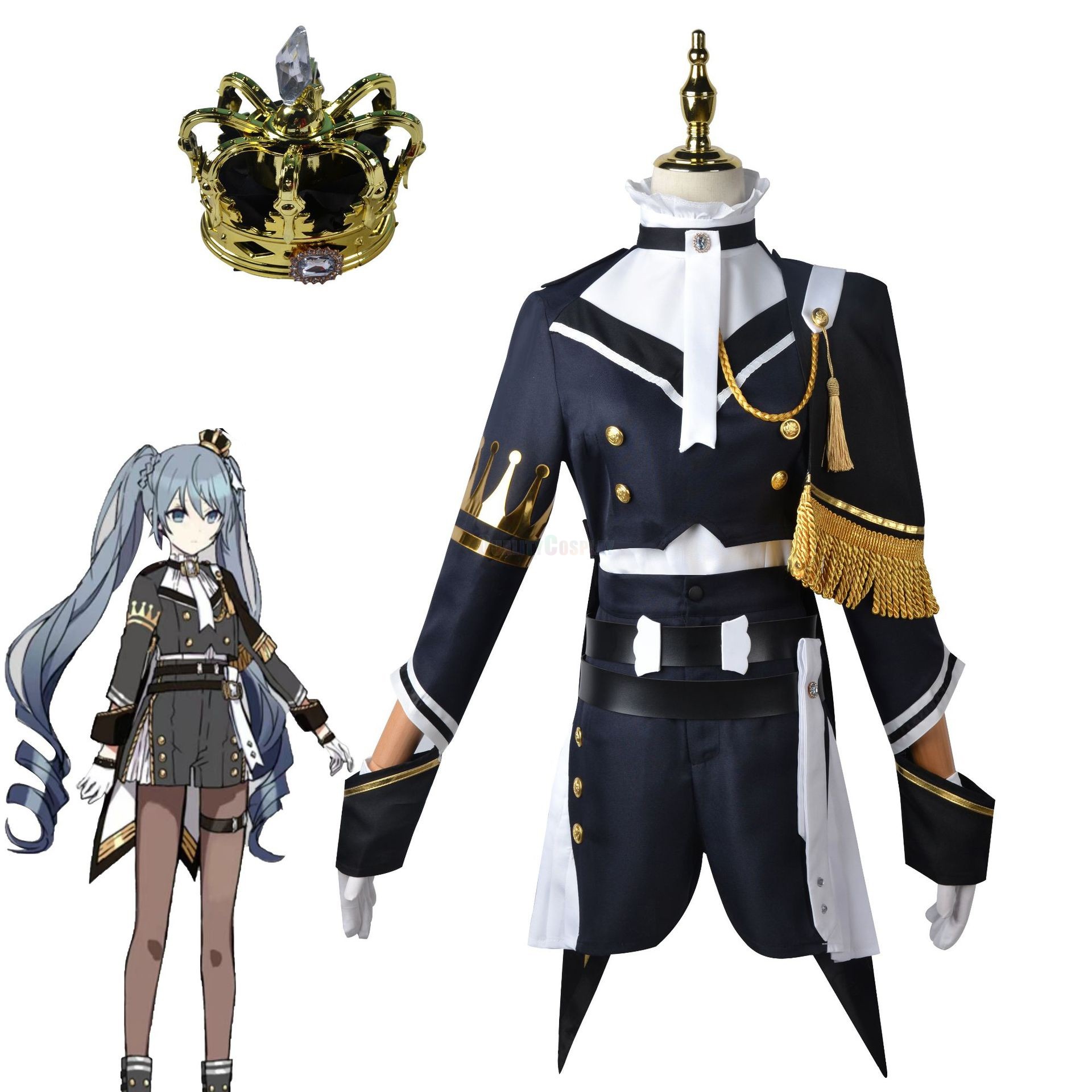 Vocaliod Hatsune Miku Military Uniform Cosplay Costume