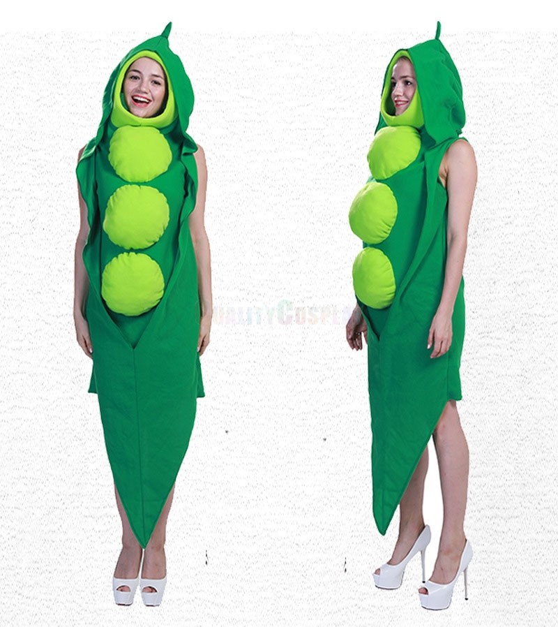 Halloween Fun Vegetable  Adult Food Pea Onesie Costume  