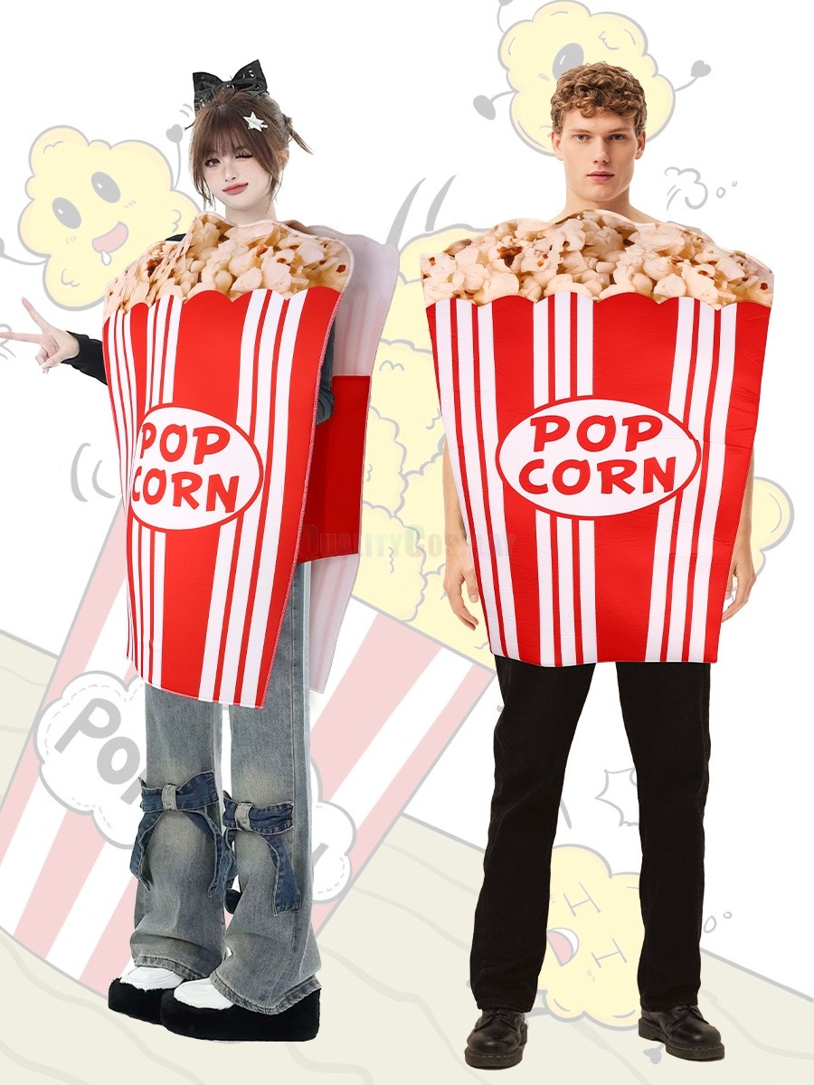 Halloween Party Costume Funny Food Popcorn Cosplay Costume