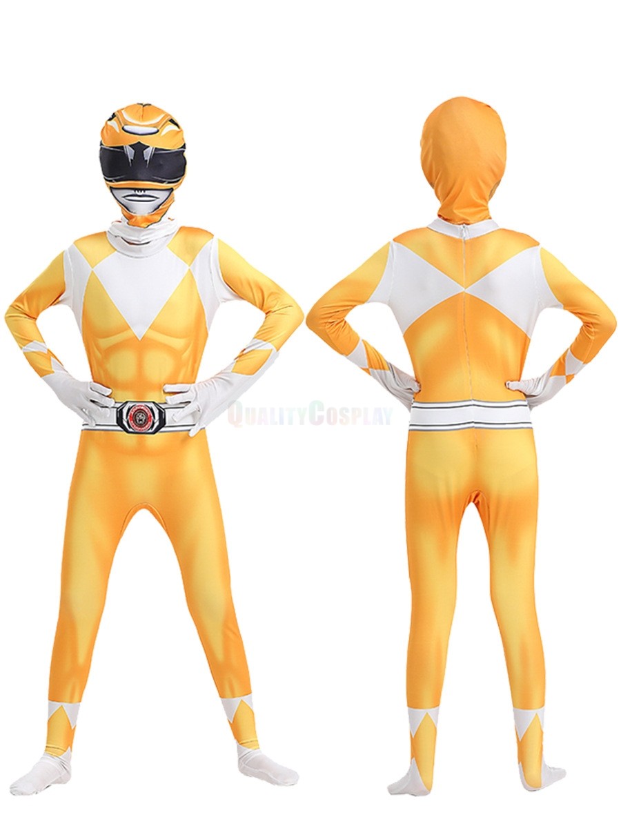 Power Rangers Jumpsuit Halloween Group Cosplay Costume For Kids ...