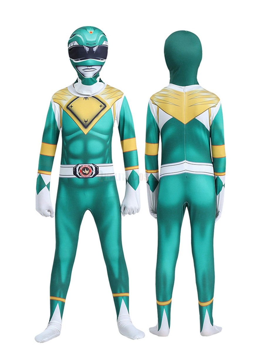 Power Rangers Jumpsuit Halloween Group Cosplay Costume For Kids ...
