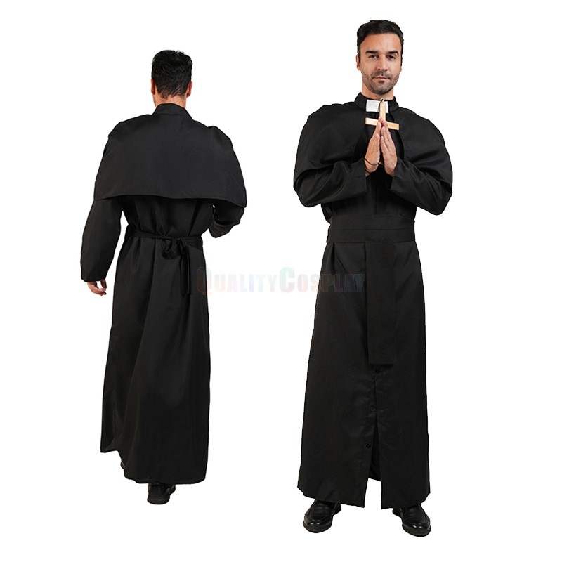  Adult Priest Halloween Party Costume Cosplay Costume