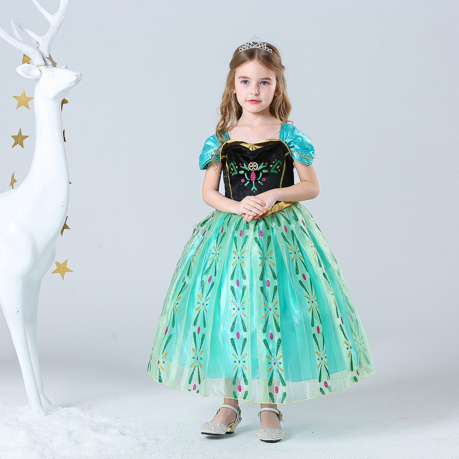 Halloween Frozen Princess Anna Dress Girls Long Sleeves Children's — free download