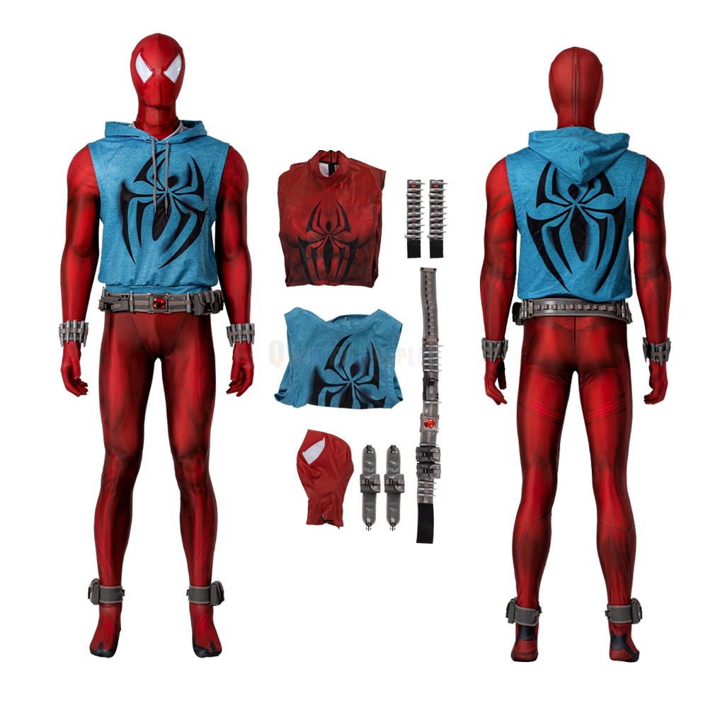 Spider-Man Across the Spider-Verse Scarlet Spider Ben Reilly Cosplay Costumes