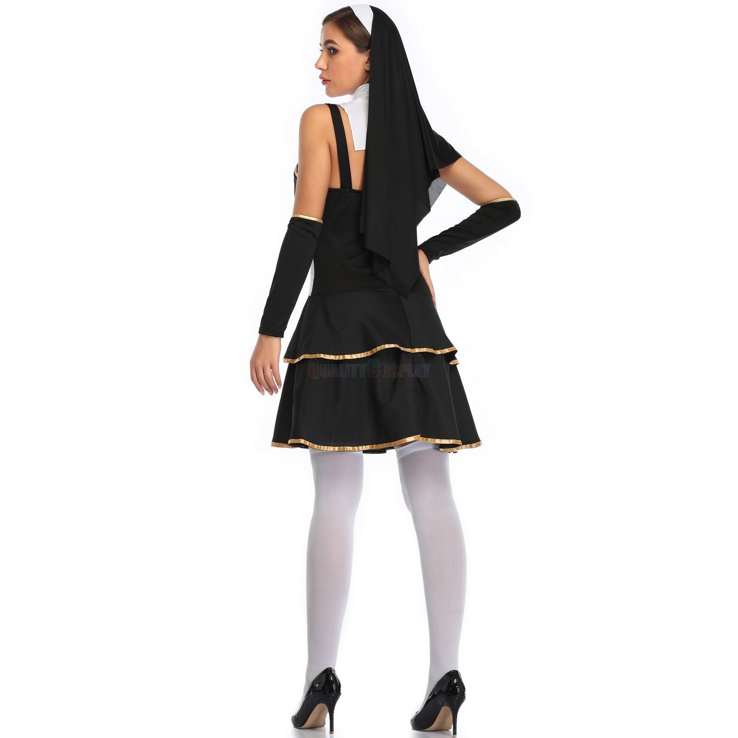 Sexy Nun Adult Halloween Masquerade Costume HQCOSPLAY — free download