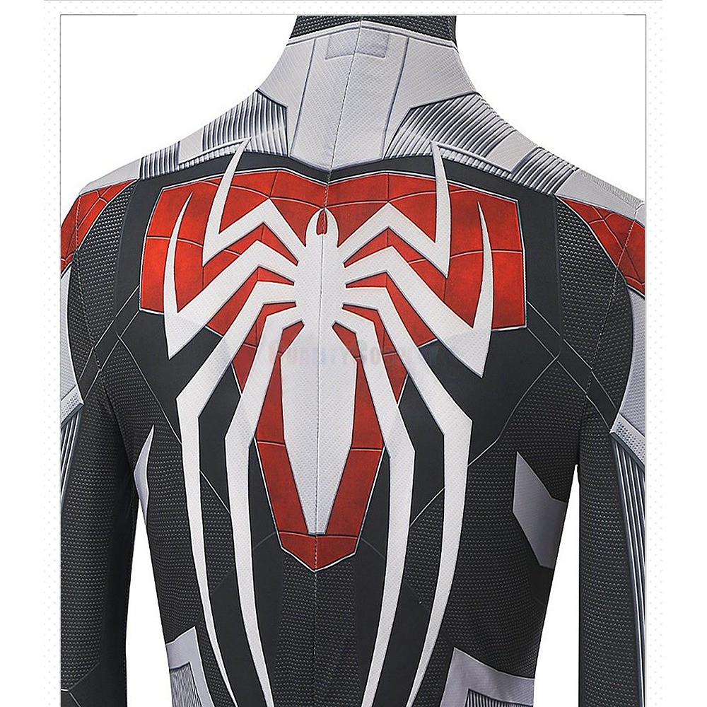 Marvel's Spider-Man PS4 White Armor Suit Cosplay Jumpsuit With Mask For ...