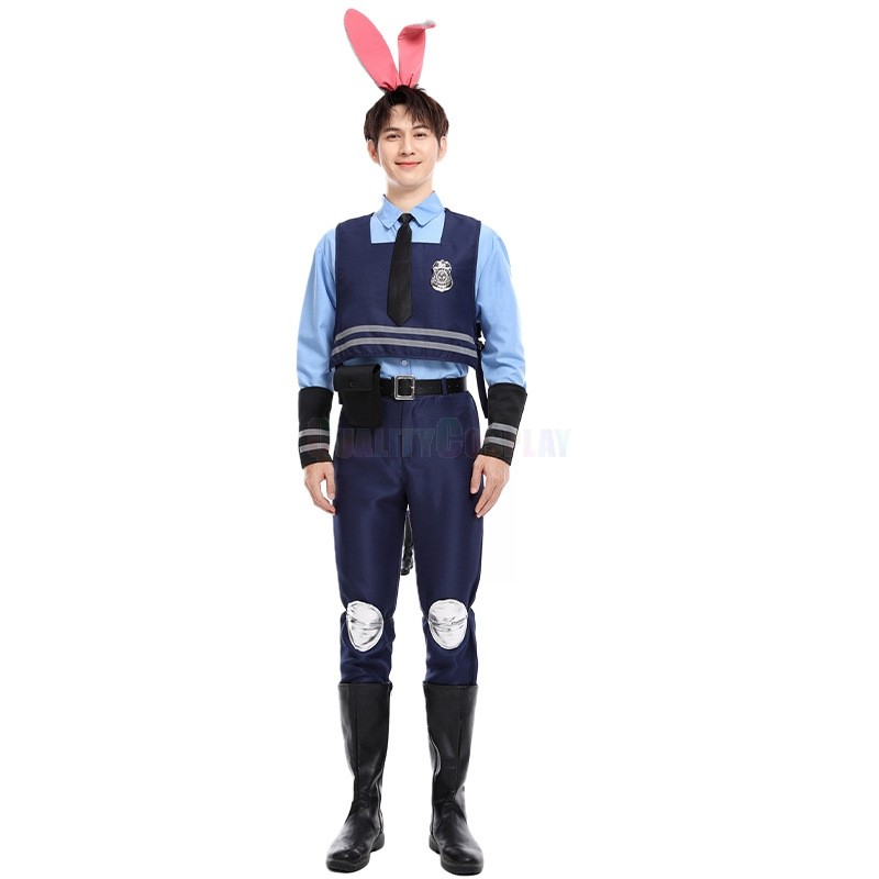 Zootopia Rabbit Judy Hopps Male Set Cosplay Costume - HQCOSPLAY