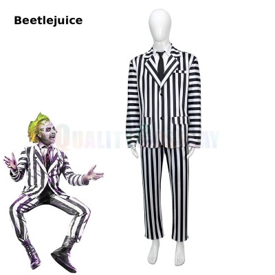 Black And White Striped Suit