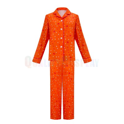 Orange Polka Dot Pajamas