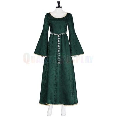 Green Dress With Waist Chain