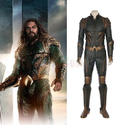 Justice League Aquaman Orin Arthur Curry Cosplay Costumes Deluxe Full Set