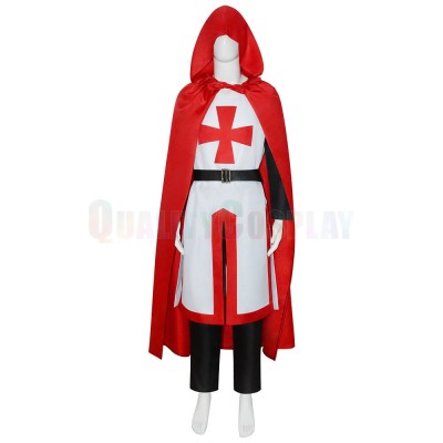 Full Set - White Tunic, Red Cross, Red Cloak