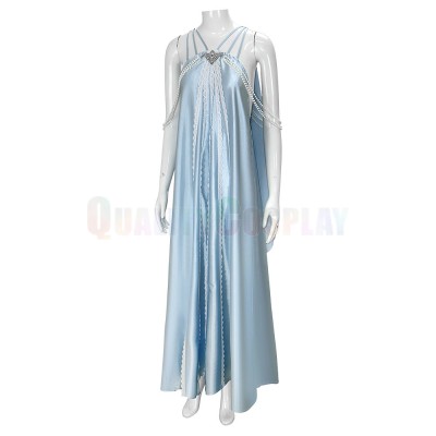 Light Blue Pleated Dress