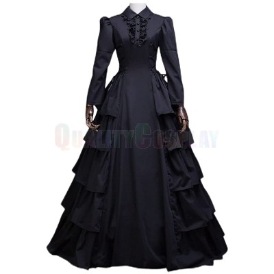 Black Victorian Gothic Gown