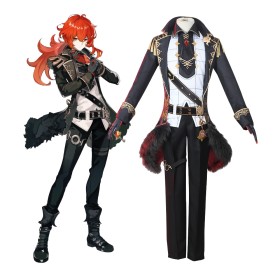 Genshin Impact Diluc Ragnvindr Cosplay Costume