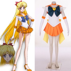Sailor Moon Super S Sailor Venus Aino Minako Cosplay Costume
