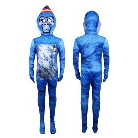 Kids Halloween Costume Lava Gorilla Blue Gorilla Cosplay Jumpsuit