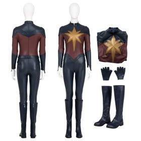 Captain Marvel 2 Carol Danvers Leather Big Star Cosplay Costumes