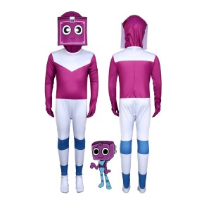 Dandy's World Purple Box Jumpsuit For Kids Halloween Costumes