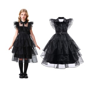 Kids The Addams Family Wednesday Halloween Cosplay Costume