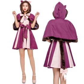 Adult Halloween Costume Alice in Wonderland Cheshire Cat Cosplay Dress