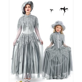 Halloween Parent-Child Lolita Ghost Bridal Dress Cosplay Costume
