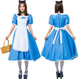 Halloween Princess Dress Costume Alice in Wonderland Maid Cosplay Costume