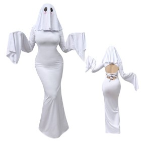 Apricot Lady Cute Ghost Dress Halloween Party Cosplay Costume