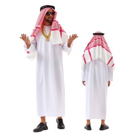 Middle East Arab Dubai Rich-Man Robe Halloween Party Cosplay Costume
